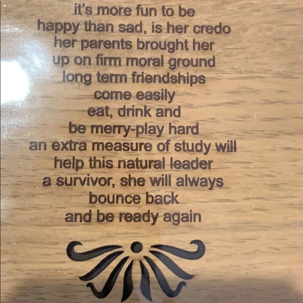 Wood personal picture frame for Leila 7x5” inches